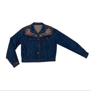 Vintage Western Beaded Denim Jacket